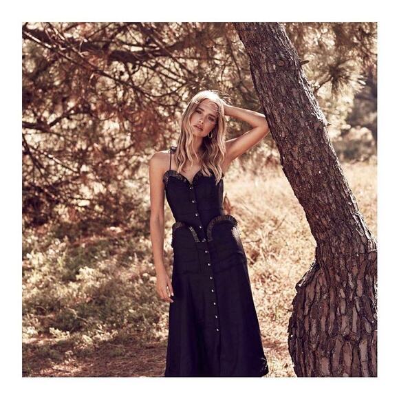 Alice McCall Girls On Film Midi Dress Black Women’s Size 4‎ MSRP $490 - Picture 3 of 15